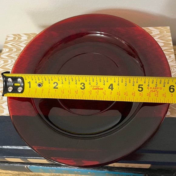 Vintage Anchor Hocking Royal Ruby Red Glass Tea Coffee Cup Mug and Saucer - Picture 9 of 11